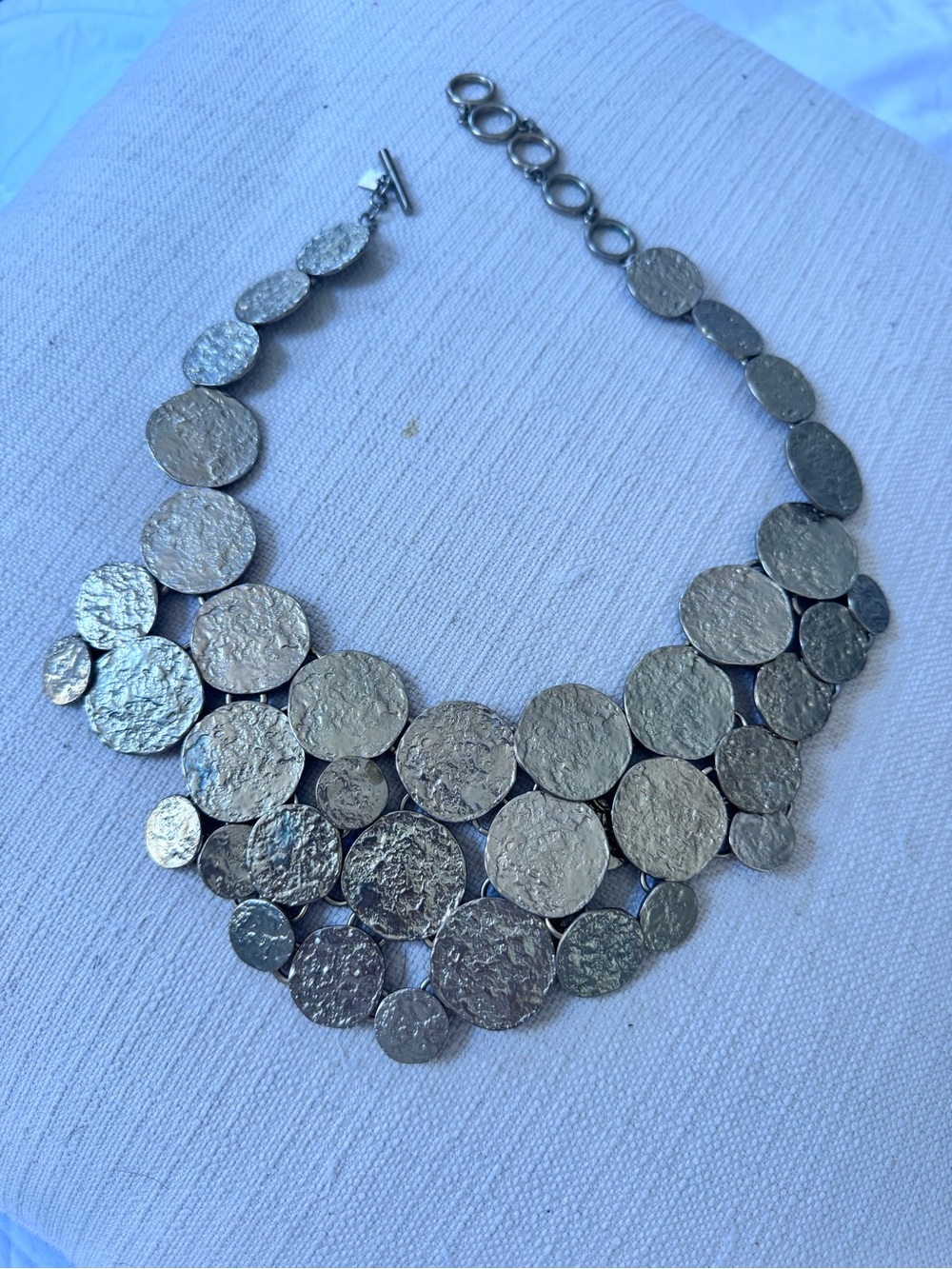 Gerard Yoska for banana republic gold coin disk bib statement necklace